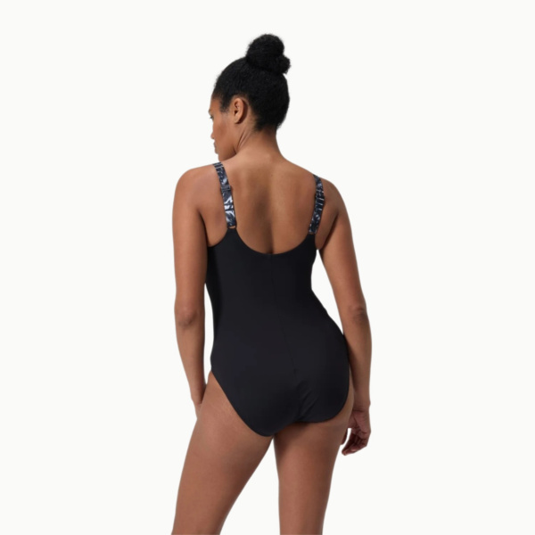 Купальник Speedo Shaping Printed Splice (Женский; 34 (46); Черный)